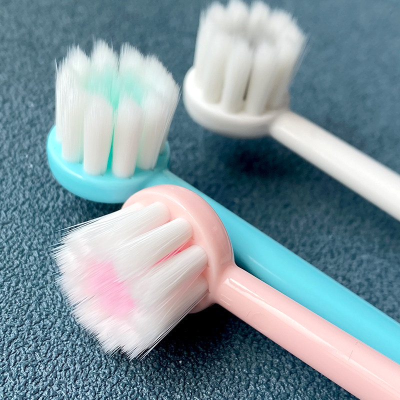 KEJING Can Net Soft Hair Toothbrush Home Dress Small Round Head Ultra-fine Ultra Soft Adult Home Small Brushed Head Couple Three Laughs
