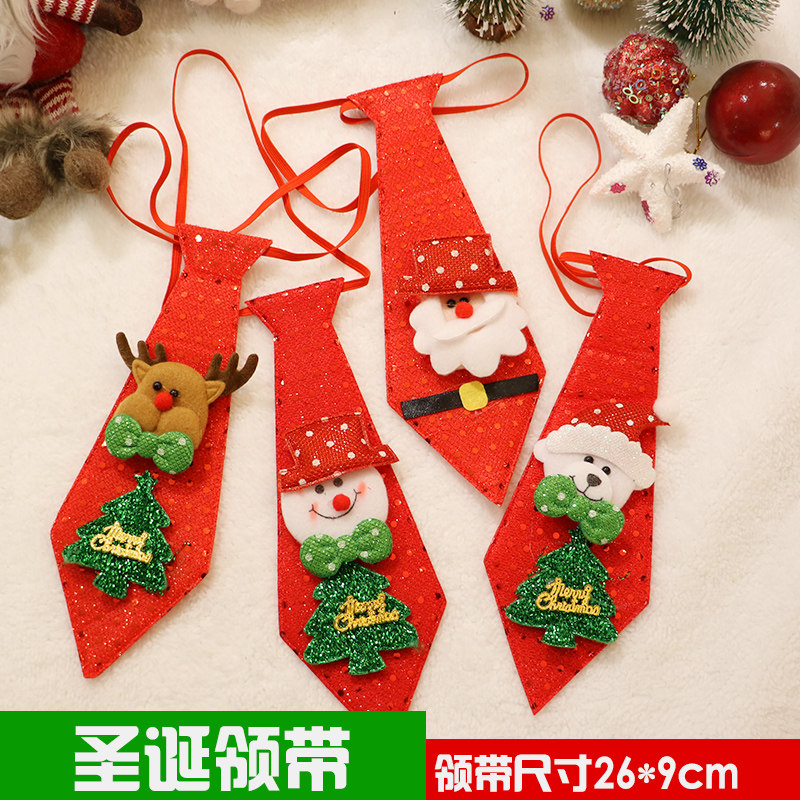 Christmas Decorations Items Christmas Tie Children Small Gifts Creative Bright Films Tie Adults Lead Gig Dress Costume-Taobao
