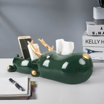 Tissue box living room Nordic luxury tea table multi-function remote control storage box European cute creative paper box