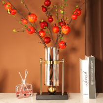 Fake flower decoration living room plastic bouquet high-end home indoor floral ornaments dining table decoration pomegranate tree