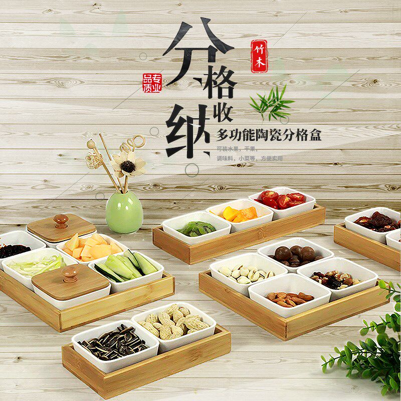 Net red creative set combination plate hotel ceramic platter plate home Japanese divided plate Korean tableware