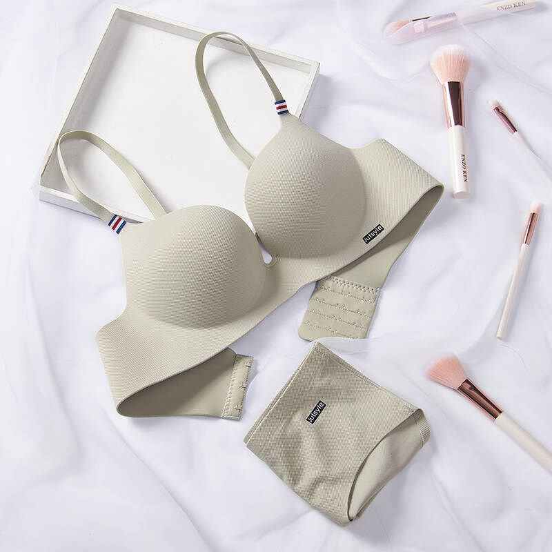 One-piece ice silk underwear women's small breasts gather and collect auxiliary breasts to prevent sagging and upper support adjustment bra without steel ring