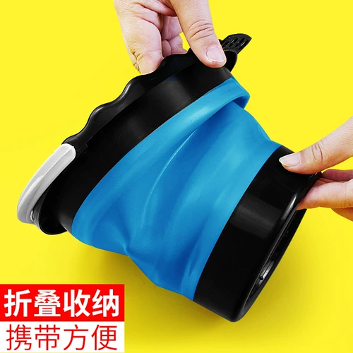 Круглый квадратный черный складной силиконовый универсальный стаканчик для мытья кистей, регулируемое художественное ведро, портативный держатель для ручек, акварель, гуашь, пигментированный акрил