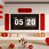 Гостиная диван фон стены праздничная декоративная живопись креативное украшение стены крышка отверстие входная дверь входная наклейка