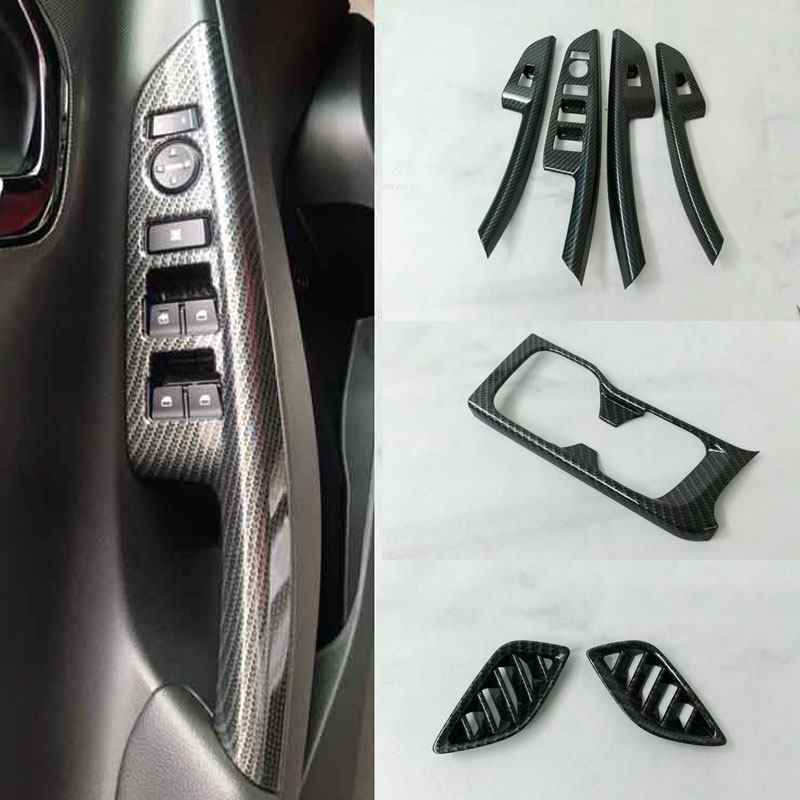 17-21 Hyundai Interior Interior Decoration Retrofit Glass Switch Grate Frame Middle Control Air Outlet Armrest Carbon Fiber