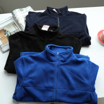 Foreign trade pure edge autumn mens simple casual all-match stand collar polar fleece sweater zipper jacket jacket