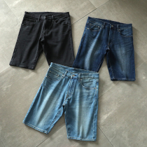 Small YouFamily pure Yuan Summer mens trendy casual 100 lap pure cotton washed and broken denim 50% shorts pants
