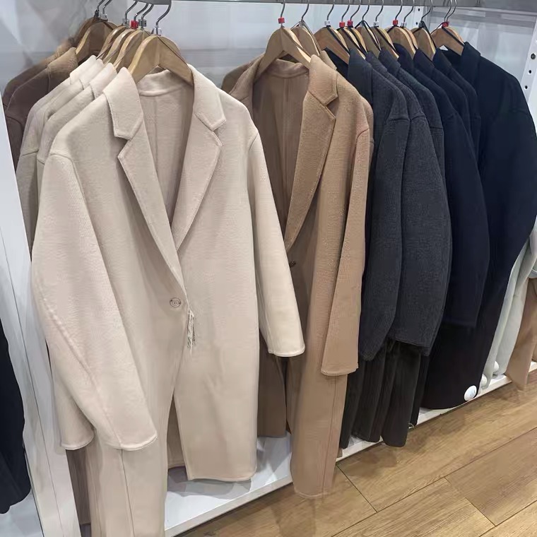 Miss out too sorry Youhome pure original foreign trade day single woman dress double face in cocoon shape The long version of the big coat 429473