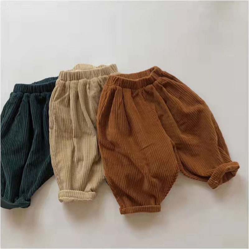 Baby pants thickened South Korean children's clothing 2022 spring autumn new children light core suede pants girl Roof pants boy