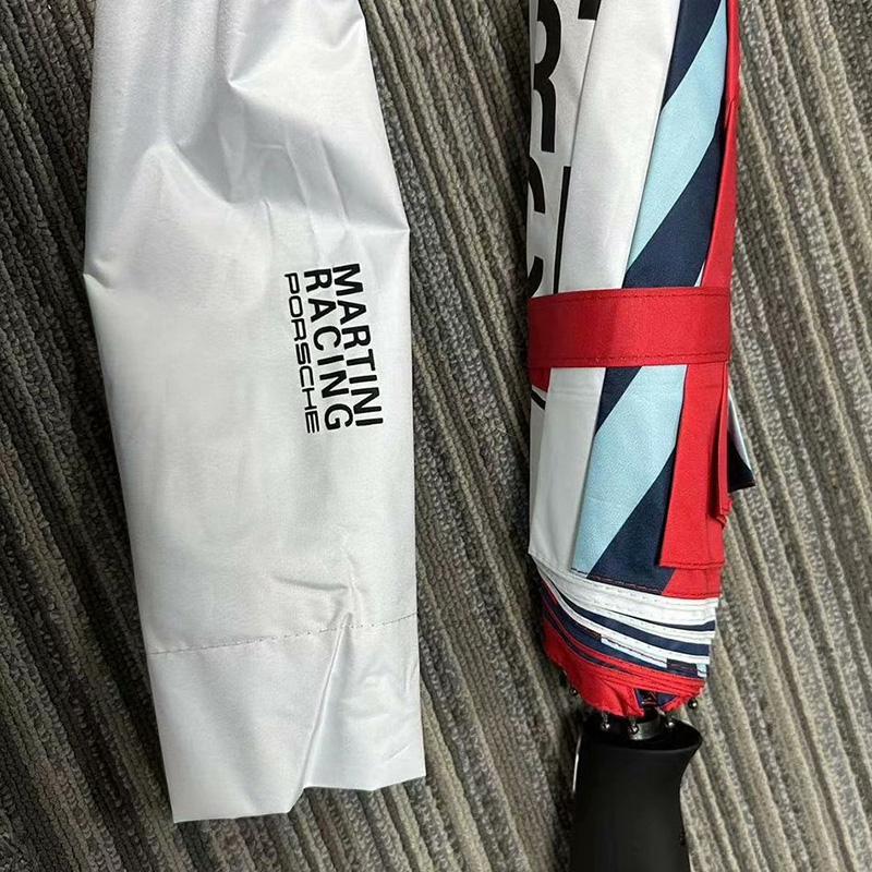 Suitable for Porsche Short-Handled Umbrella, Martini Red and White Dual-Color Fully Automatic 70% off-Fold Umbrella Suitable for Porsche Short-Handled Umbrella, Martini Red and White Dual-Color Fully Automatic 70% off-Fold Umbrella
