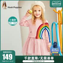 Childrens clothing girls dress 21 Spring and Autumn Children Baby skirt foreign children long sleeve fake two dress