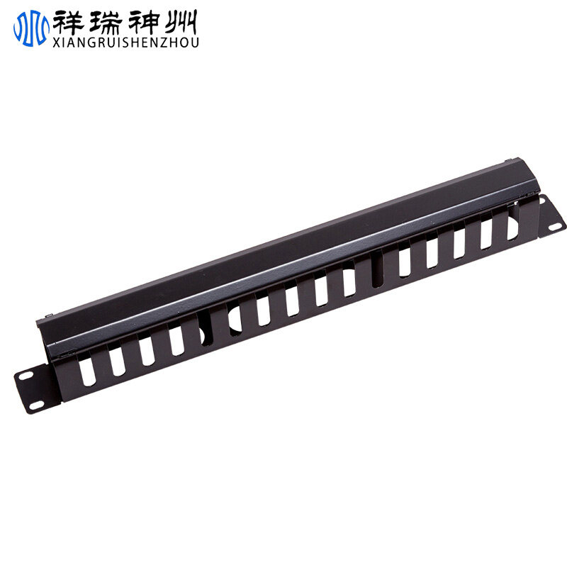 Xiangrui Shenzhou High-end Distribution Line Rack Room Wiring Network Engineering Special Wire Management Machine 16 Mouth Height Metal Wire Frame Black