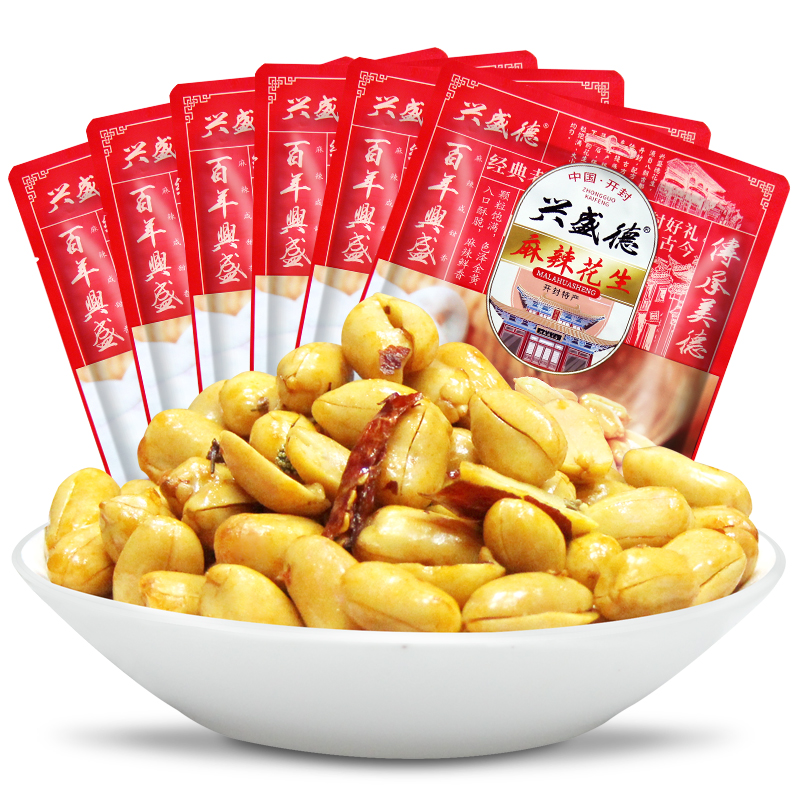Henan Kaifeng Produce Flourishing de Official Spicy Peanuts 5-Spice Bagged 420g * 6 Snack Nuts Lower Wine Dish A