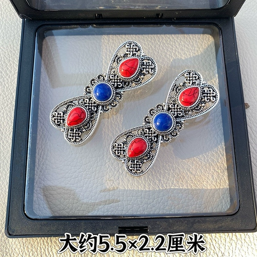 Этнический аксессуар для волос, оригинальная ретро бирюзовая заколка для волос, шпильки для волос, этнический стиль, популярно в интернете