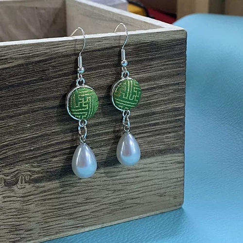 Модная ретро небольшая дизайнерская этническая подвеска из жемчуга, серьги, аксессуар, городской стиль, этнический стиль, серебро 925 пробы