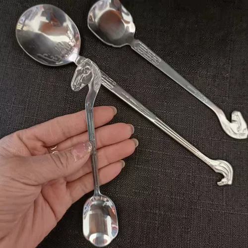 Большая этническая ложка из нержавеющей стали, посуда, увеличенная толщина, 2 шт