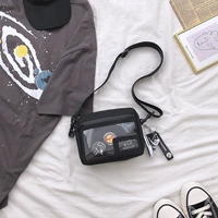 Черный холст обувь для подвесных украшений подарок два случайных значка