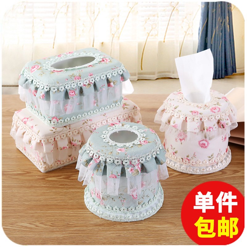 Round Cloth Art Toilet Paper Box Rolls Toilet Paper Barrel Home Living Room Tabletop Drum Cardboard Box Paper Towels Box Paper Towels