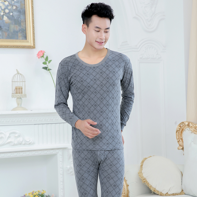 đồ lót ấm mens trung niên và người già phù hợp với cha bông mỏng áo len mặc mùa xuân và mùa thu quần áo quần mùa thu trung niên.