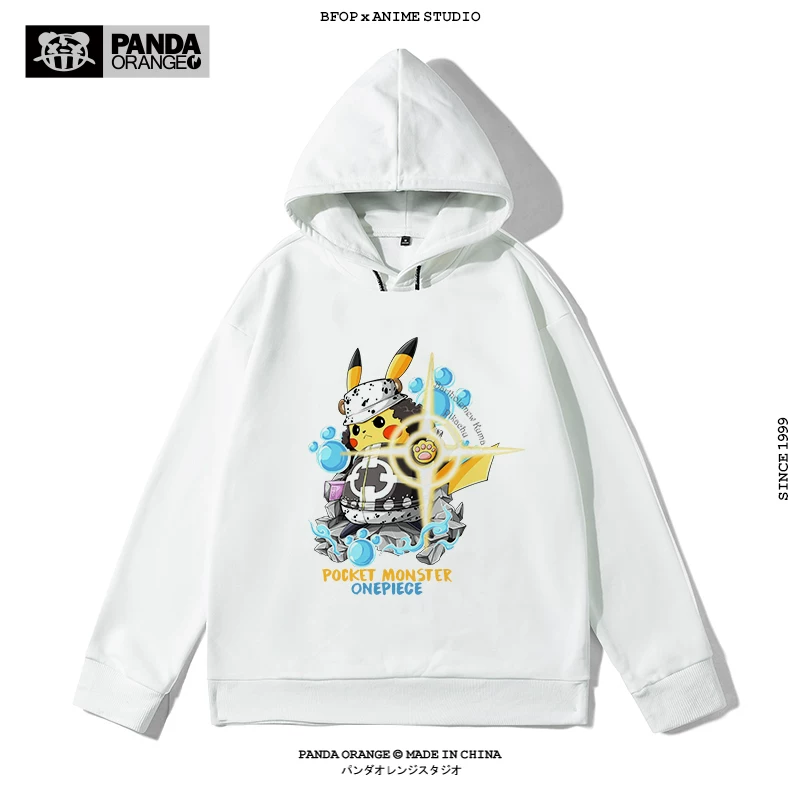 Свитер One Piece ко-брендированный Pokémon Animation Pikachu забавный креативный принт медведь шторм-царь одежда