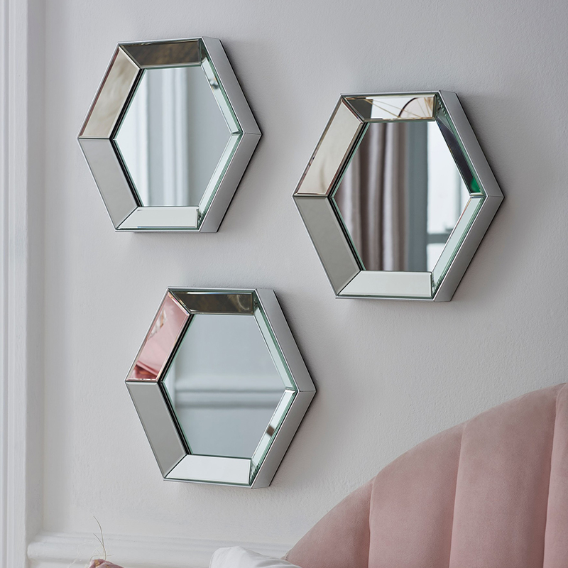 Custom Hanging Wall Mirror-Like Board Room Entrance Glass Soft-fit Combined Decorative Mirror Hanging Wall Removable Background Wall Mirror