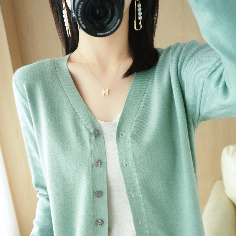 Spring and Autumn Cardigan Sweater for Women, Thin Shawl for Summer, Paired with a Slip Dress, Outerwear, Base Layer, Knitted Small Jacket