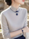 Early Spring Unique and Exquisite Top with a Sense of Design, Niche Fashion, Stylish and Super Beautiful Gray Knit Sweater for Women