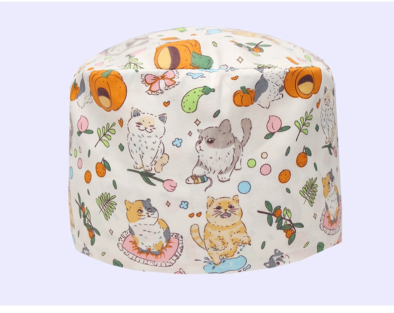 Mũ phòng phẫu thuật Miruman nữ cotton nguyên chất y tá mũ tròn in hình mũ bếp dầu Hút khói mũ bác sĩ đặc biệt mũ nam mũ giấy y tế