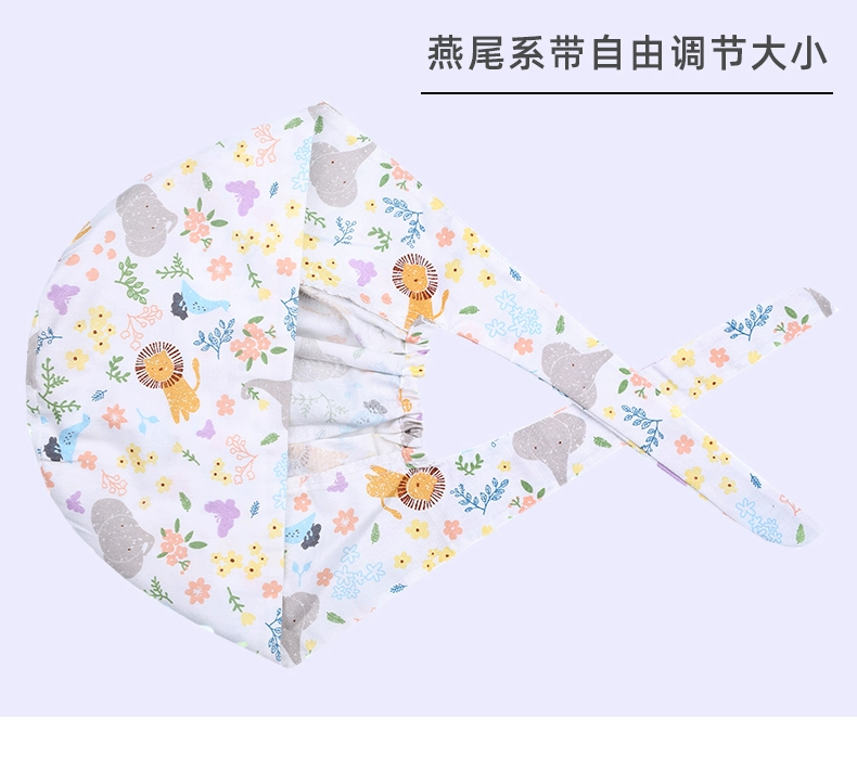 Mũ phẫu thuật Miruman nữ cotton nguyên chất y tá mũ hoa phòng phẫu thuật mũ đặc biệt bác sĩ làm việc mũ nam khăn xếp mũ y tế màu xanh