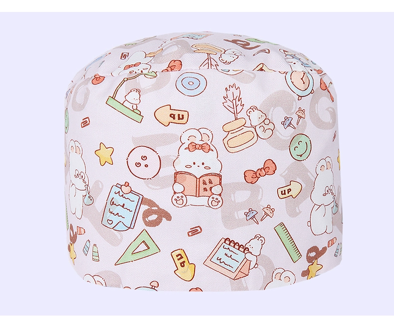 Mũ phẫu thuật Miruman dành cho nữ bằng vải cotton nguyên chất dành cho phòng mổ Mũ đặc biệt dành cho nha sĩ Mũ tròn y tá Mũ hoa nhỏ thoáng khí và thấm mồ hôi mũ trùm y tế