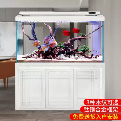 Sensen super white fish tank living room large ecological aquarium 1 2 1 5 meters bottom filter Dragon cylinder screen free of water h2t