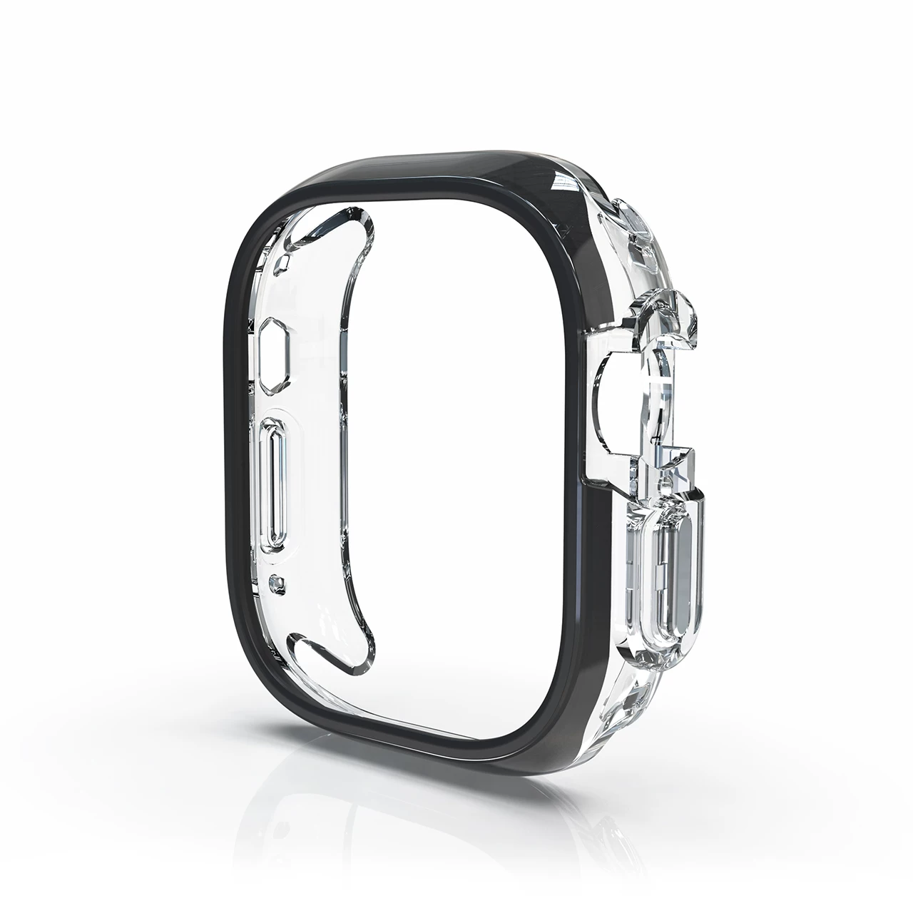 Любое применение к защитному чехлу Apple Watch 9/10 поколение 8 защитный чехол Apple Watch 9 candy s8 половинный пакет Ultra2 полый цвет s10 силиконовый прозрачный двухцветный мягкий чехол