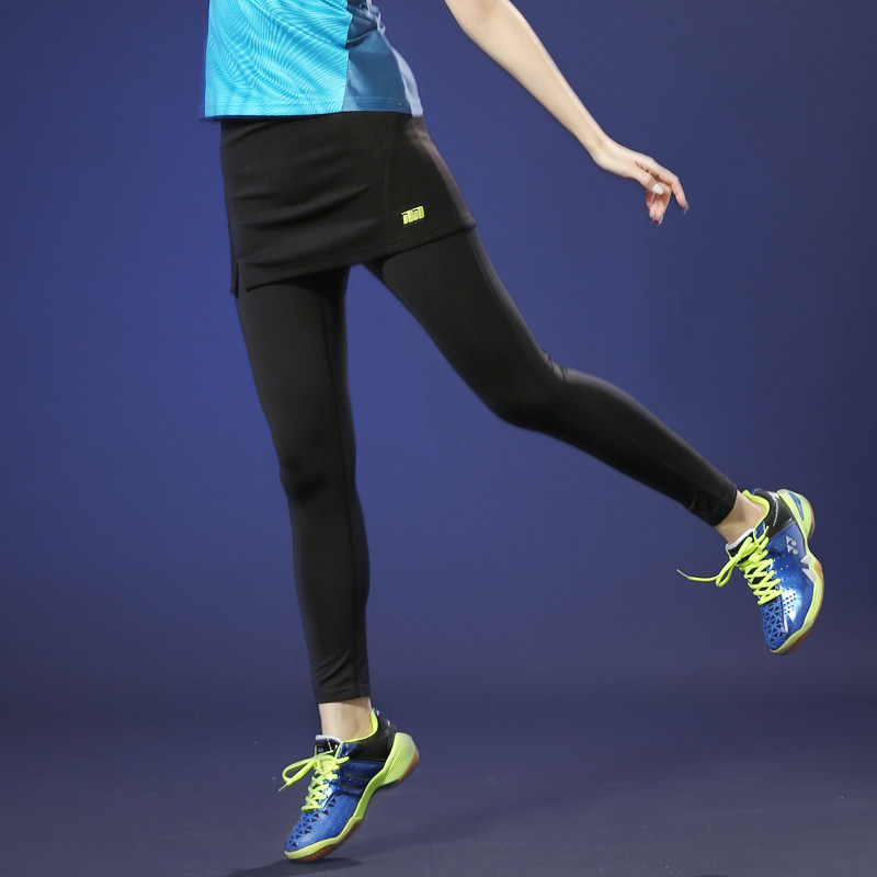 2022 new fake two pieces 90% Badminton Suit Women Dress Pants Elastic Speed Dry Tennis Bodywear Sport Long Pants Skirt