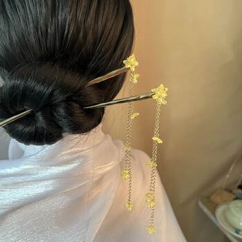 Purple Hydrangea Flower Hairpin, Hanfu Cheongsam Performance Headpiece, Osmanthus Hairpin, Handmade Ancient-Style Accessories