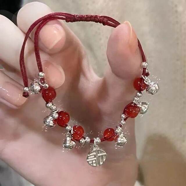 Miaojiang Girl~Cloud Bell Woven Bracelet with Unique Design, New Chinese Style Zodiac Year Hand Accessory