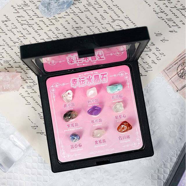 100-Piece Lucky Crystal Magic Crystal Stones (12 Small Boxes/Display Box) Lucky Creative Crystal Stones