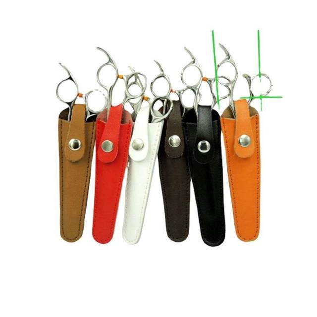 In-Stock Hair Salon Scissors Protective Cover Single Piece Pet Grooming Scissors Leather Case Hair Salon Scissors Bag