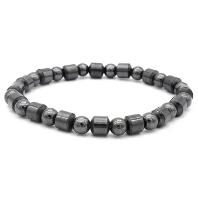 New 8mm Men's and Women's Bracelets, Black Hematite Stone Beads, Magnetic Jewelry, Popular Accessories, Handmade