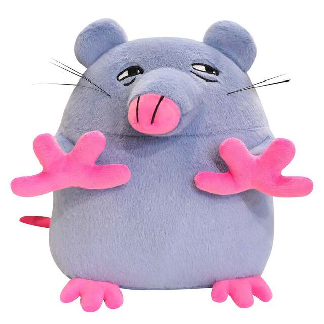 Cross-Border Pizza Tower Mouse Plush Toy Pink-Clawed Blue-Skinned Small Brick Rat Evil Recording Mouse Plush Toy