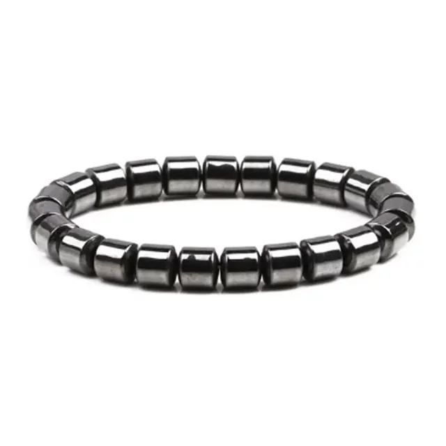 New 8mm Men's and Women's Bracelets, Black Hematite Stone Beads, Magnetic Jewelry, Popular Accessories, Handmade