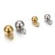 40 Stainless Steel Hanging Balls, Solid Ball Pendants, Gold Round Beads, Cross-Border Bracelet Accessories, Spacer Beads