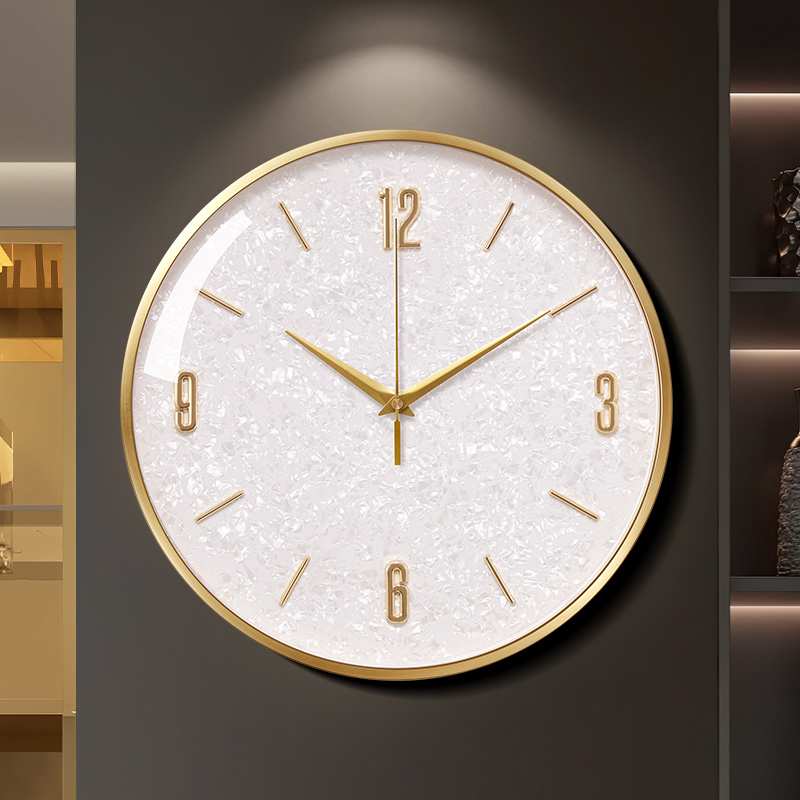 2023 new light lavish timepieces sitting room hanging bell brass modern minimalist atmosphere clock hanging wall restaurant net red hanging table-Taobao