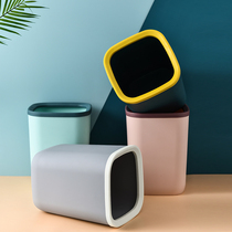 Nordic ins wind square trash can household living room creative cute girl bedroom modern simple lidless kitchen