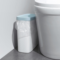 Toilet toilet trash can Household with cover press ring Living room slit creative garbage strand Bedroom study without cover