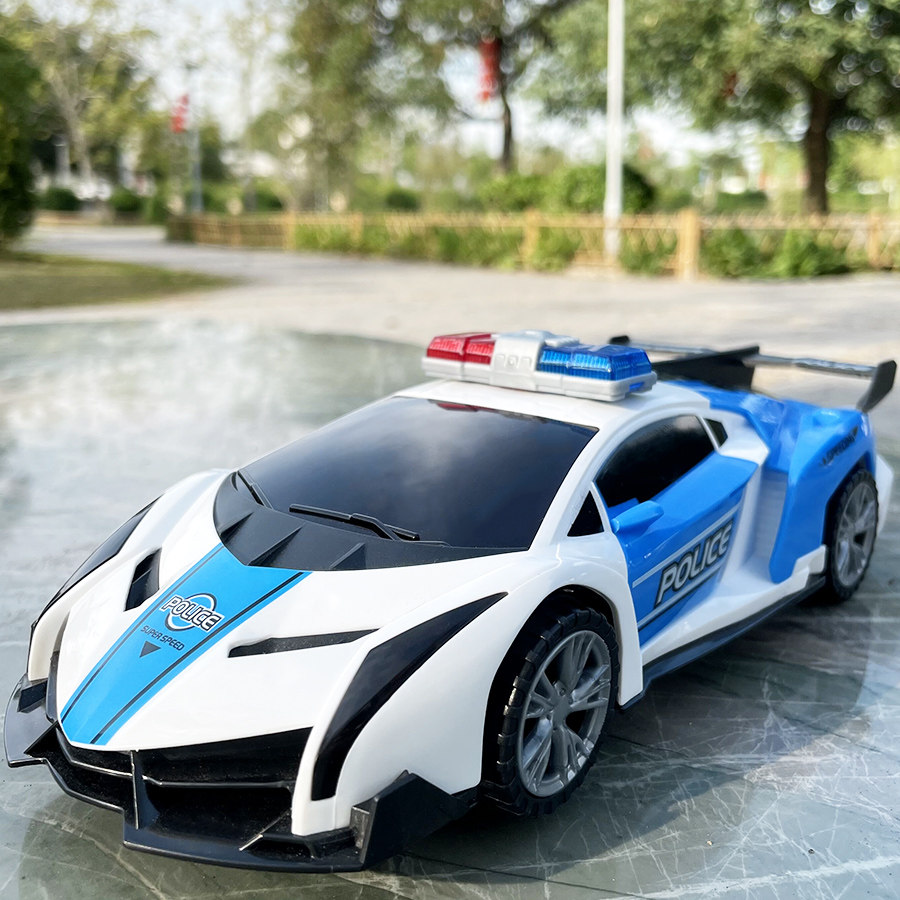 Electric dancing deformation rotating universal police car toy children's car model 1-2 years old 3 boys and girls
