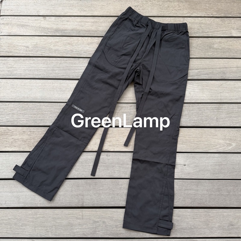 [in Stock] Green Light Independent High Street Style 6Th Main Line Small Logo Nylon Ribbon Pants Straight Leg Daily Commute