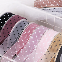 Starry sky yarn belt flower packaging Ribbon Ribbon polka dot snow yarn webbing Korean floral packaging