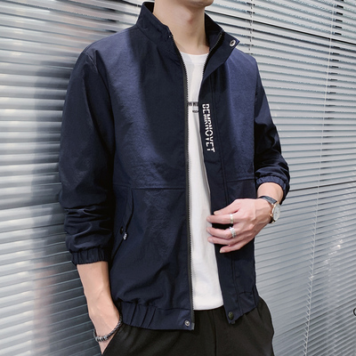 【公牛丹尼】立领春秋外套男士韩版修身夹克