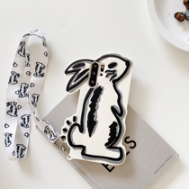 Japanese and Korean three-dimensional silicone cute rabbit suitable for vivox50pro mobile phone case x23 x27 lanyard soft shell y93s creative z1i z3i anti-drop z5 Net red women x9