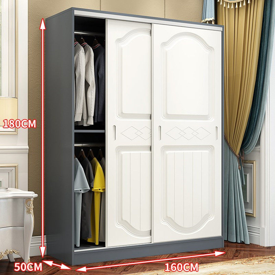 Eurostyle 1 m Great wardrobe master bedroom with door wardrobe 1 2m Ramen closet minimalist modern solid wood 1 6m wardrobe